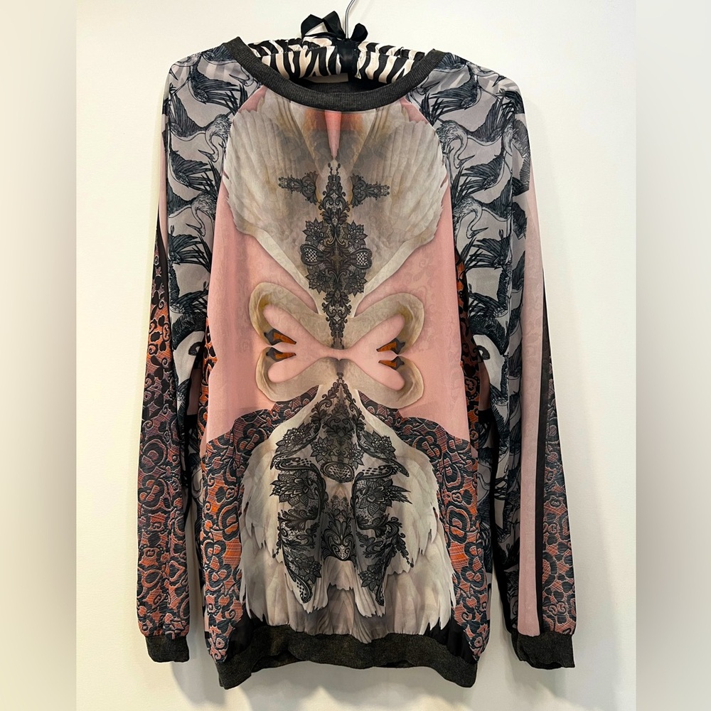 Clover Canyon Mesh Pullover Long Sleeve Blouse